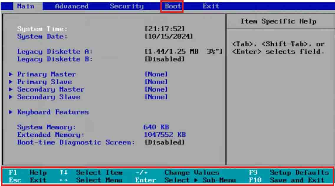 bios setting 1