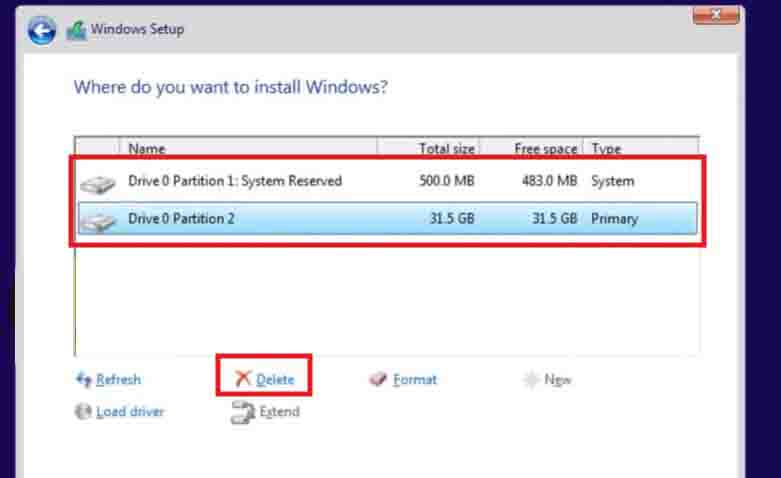 disk partitions