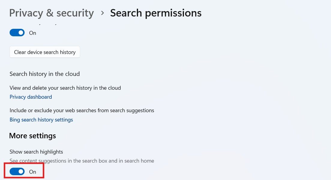 search highlights