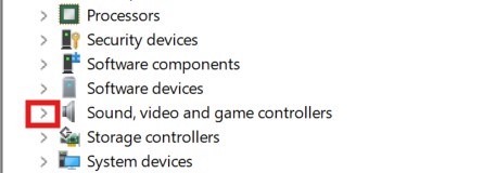 sound setting in device manager