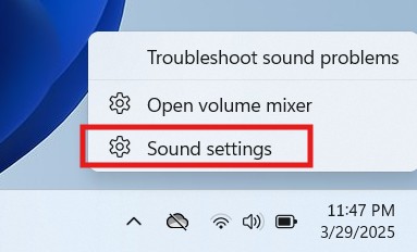 sound setting