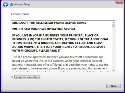 windows terms and condition